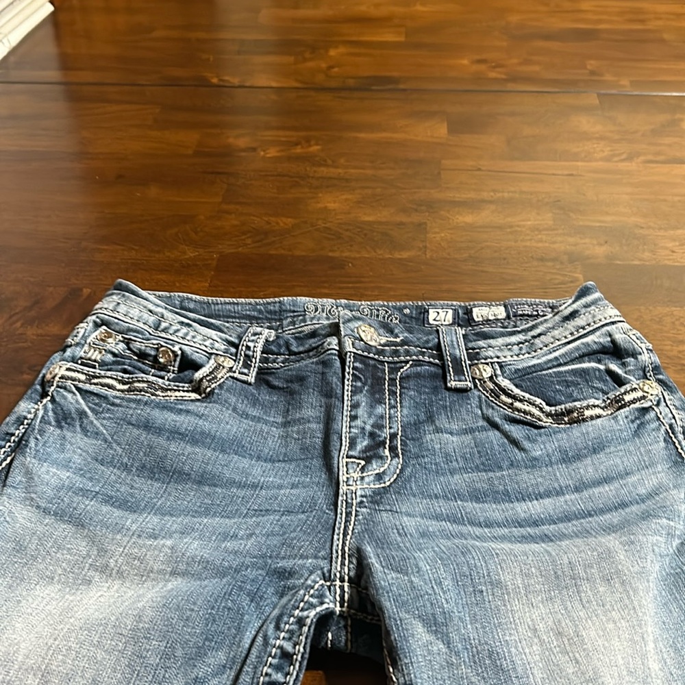 Miss me jeans waist size 27 inseam 29 bootcut - Picture 2 of 5